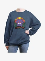 Pokemon Forest Attack Girls Oversized Sweatshirt