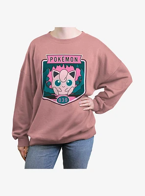 Pokemon Jigglypuff Girls Oversized Sweatshirt
