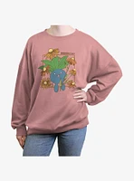 Pokemon Oddish Field Girls Oversized Sweatshirt