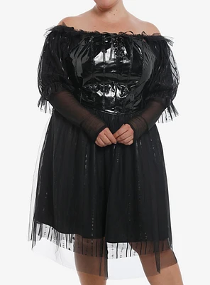 Beetlejuice Delores Lace-Up Dress Plus