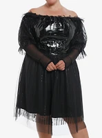 Beetlejuice Delores Lace-Up Dress Plus