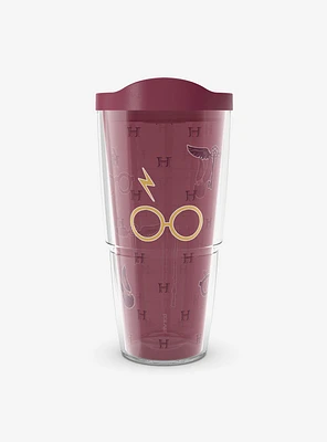 Harry Potter Maroon Gold Glasses 24oz Tumbler