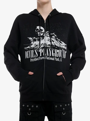 Social Collision Devil's Playground National Park Girls Hoodie