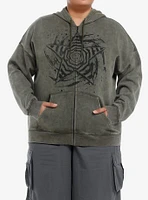 Social Collision Star Swirl Girls Hoodie Plus