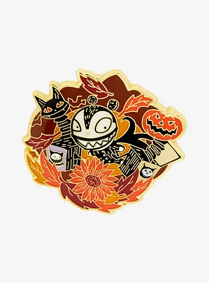 Loungefly Disney The Nightmare Before Christmas Scary Teddy Autumn Floral Enamel Pin — BoxLunch Exclusive