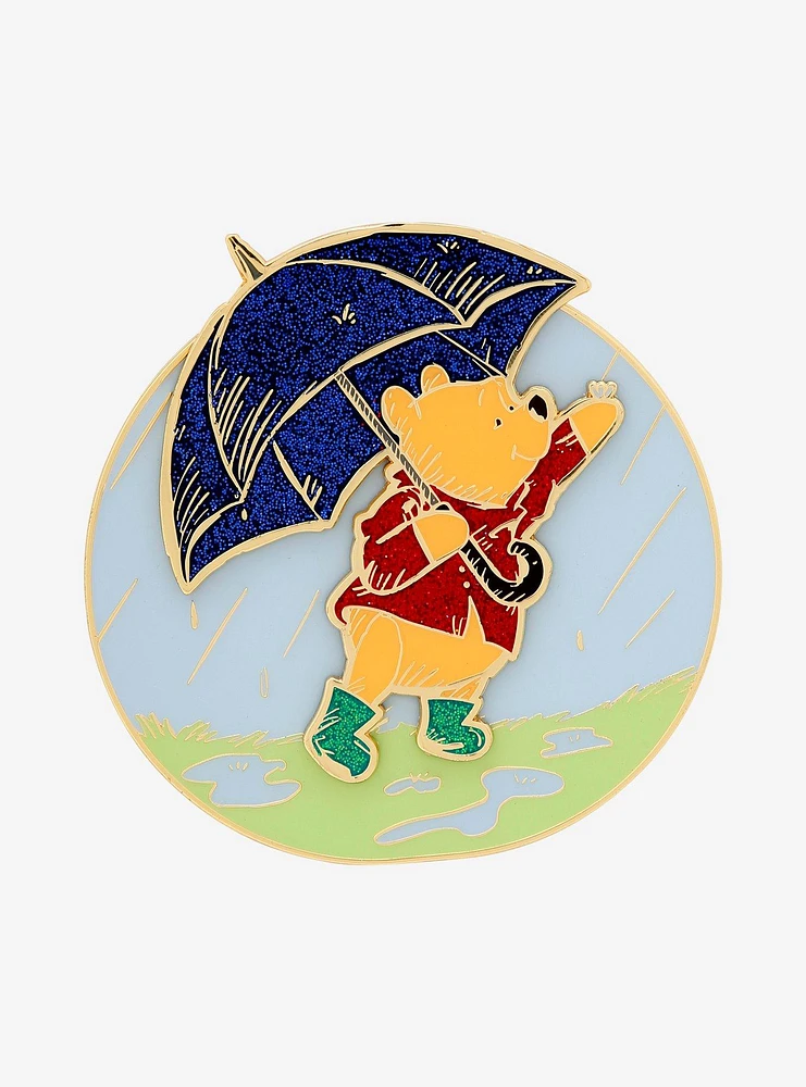 Loungefly Disney Winnie the Pooh Rainy Day Pooh Bear Limited Edition Enamel Pin - BoxLunch Exclusive