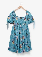 Disney Aladdin Jasmine Floral Allover Print Plus Midi Dress - BoxLunch Exclusive