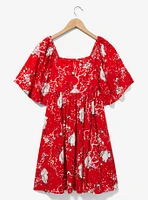 Disney Big Hero 6 Baymax Floral Allover Print Empire Waist Dress - BoxLunch Exclusive