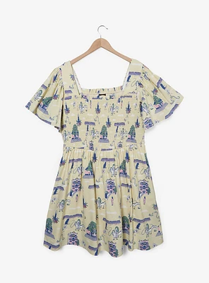 Studio Ghibli Spirited Away Haku Allover Print Plus Smock Dress - BoxLunch Exclusive