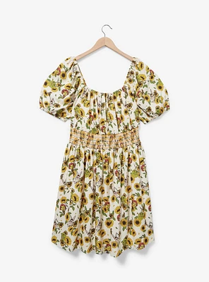 DreamWorks Shrek Sunflower Allover Print Plus Smock Dress — BoxLunch Exclusive