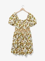 DreamWorks Shrek Sunflower Allover Print Plus Smock Dress — BoxLunch Exclusive