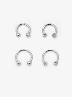 Steel Silver Circular Barbell 4 Pack