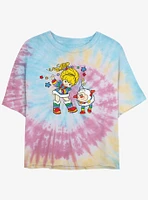 Rainbow Brite & Twink Girls Tie-Dye Crop T-Shirt