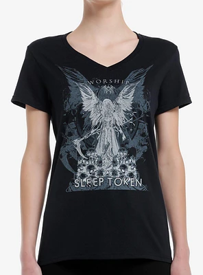 Sleep Token Worship V-Neck Girls T-Shirt