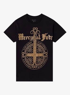 Mercyful Fate Black Funeral Glitter Boyfriend Fit Girls T-Shirt