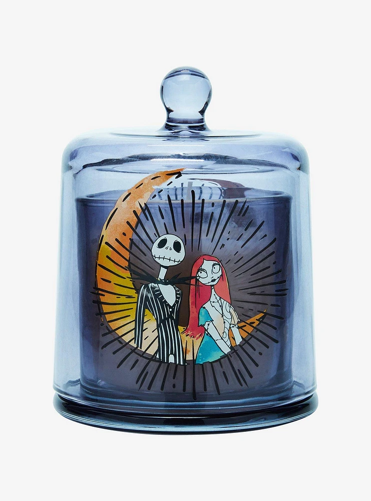 The Nightmare Before Christmas Jack & Sally Glass Soy Candle Holder