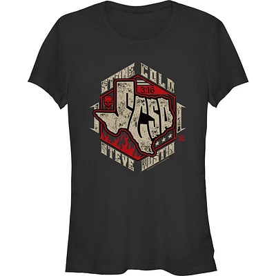 WWE Stone Cold Steve Austin Texas Logo Girls T-Shirt