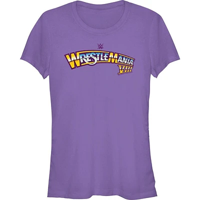 WWE WrestleMania VIII Logo Girls T-Shirt