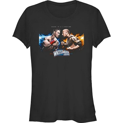 WWE Wrestemania XXVIII John Cena Vs The Rock Girls T-Shirt