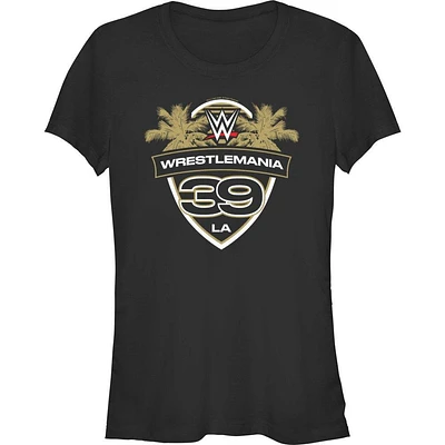 WWE WrestleMania 39 LA Shield Logo Girls T-Shirt