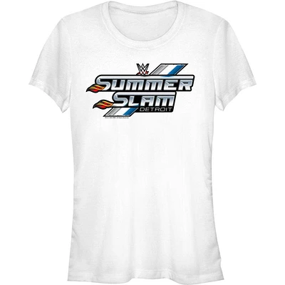 WWE Summerslam Detroit Outline Logo Girls T-Shirt