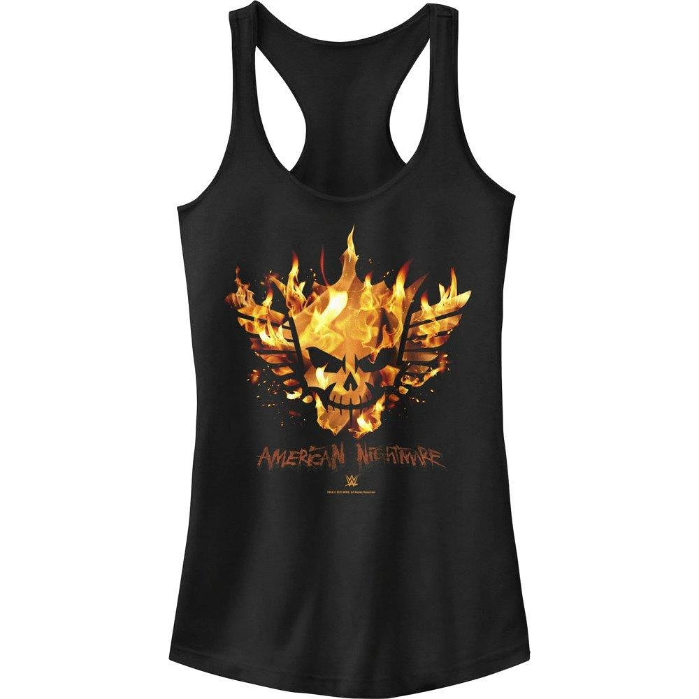 WWE Cody Rhodes Flames Skull  Girls Tank