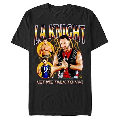 WWE LA Knight Let Me Talk To Ya Collage T-Shirt