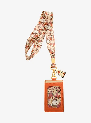 Disney Beauty and the Beast Belle Floral Lanyard - BoxLunch Exclusive