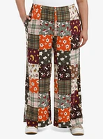 Floral Patchwork Wide Leg Girls Lounge Pants Plus