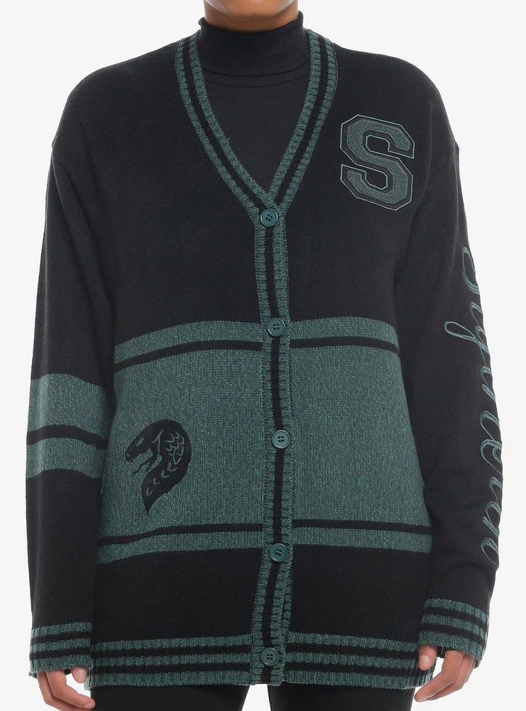 Harry Potter Slytherin Varsity Girls Cardigan