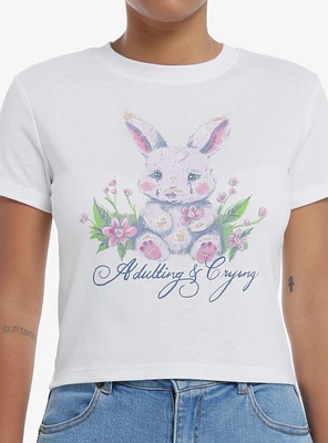 Bunny Adulting & Crying Girls Baby T-Shirt