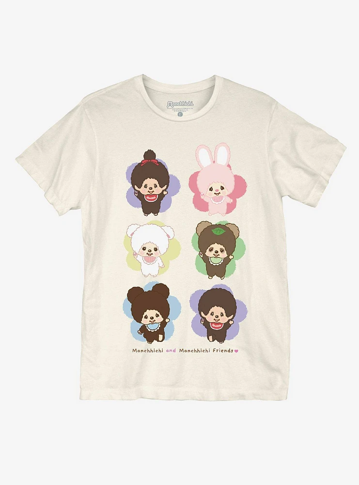 Monchhichi Flower Grid Girls Baby T-Shirt