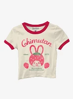 Monchhichi Strawberry Girls Ringer Baby T-Shirt