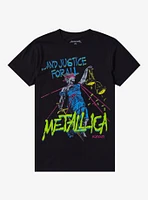 Metallica ...And Justice For All Puff Print Album Art Boyfriend Fit Girls T-Shirt