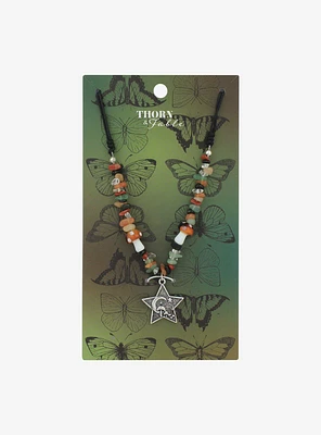 Thorn & Fable Star Mushroom Cord Necklace