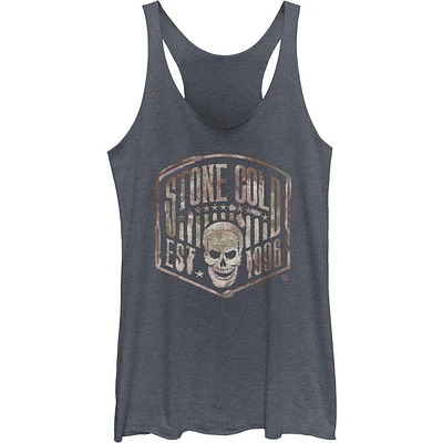 WWE Stone Cold Skull Crest Girls Tank