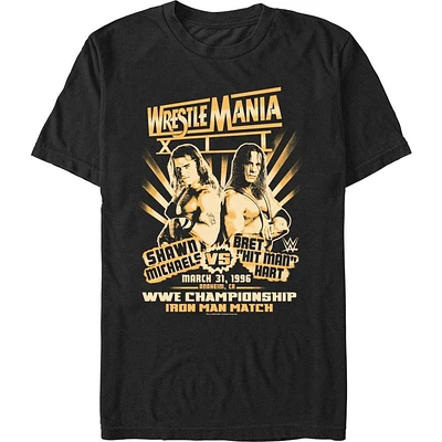 WWE WrestleMania XII Iron Man Match Bret Hart And Shawn Michaels T-Shirt