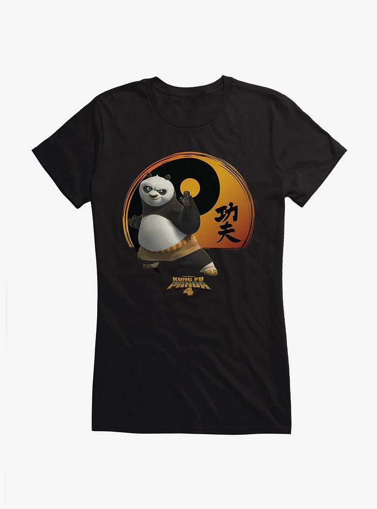 Kung Fu Panda 4 Yin And Yang Symbol Girls T-Shirt