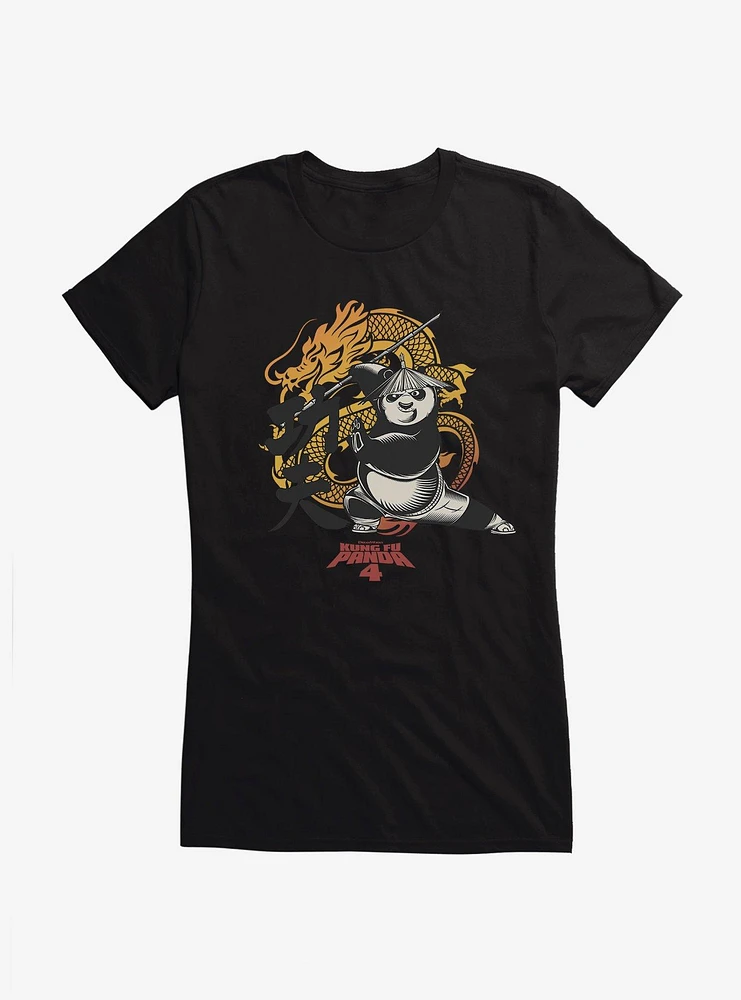 Kung Fu Panda 4 The Dragon Warrior Girls T-Shirt