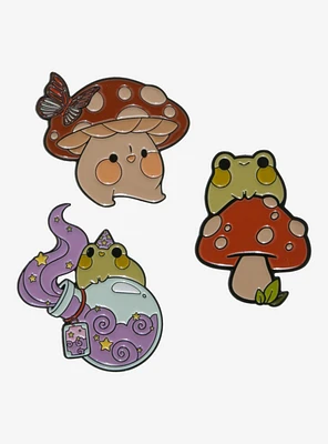 Forest Friends Enamel Pin Set By Rihnlin