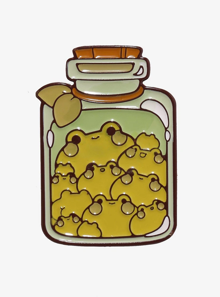 Frogs In A Bottle Enamel Pin By Rihnlin