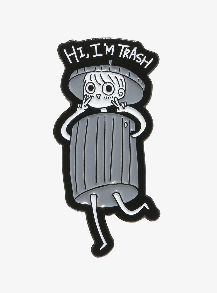 Hootles Art I'm Trash Enamel Pin