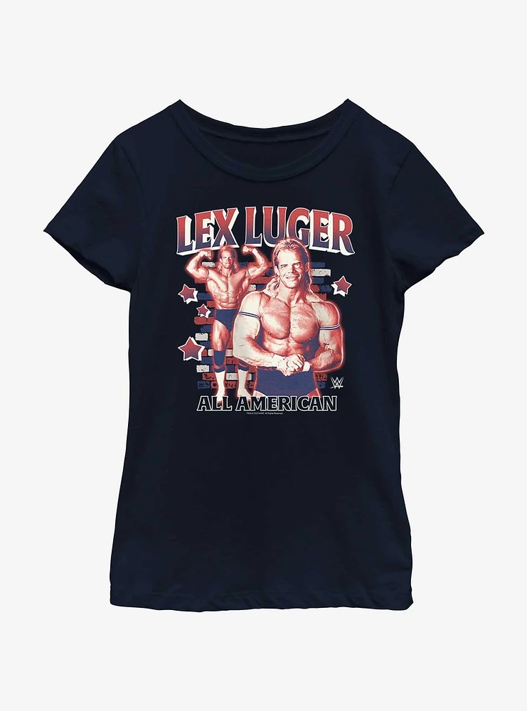 WWE Lex Luger All American Pose Youth Girls T-Shirt