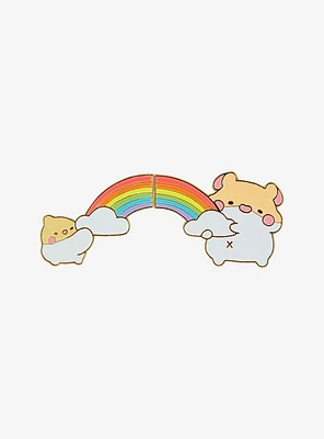 Better Together Rainbow Hamster & Egg Enamel Pin Set By Muffin Corner