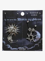 Cosmic Aura Sun & Moon Best Friend Necklace Set