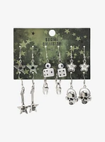 Social Collision Tooth Star Skull Earring Set