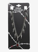 Social Collision Spider Spike Charm Necklace