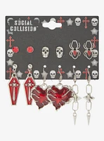 Social Collision Skull Spider Coffin Earring Set