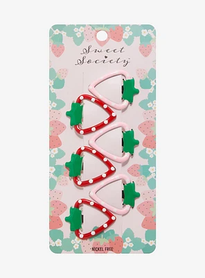 Sweet Society Strawberry Figure Hair Clip Set