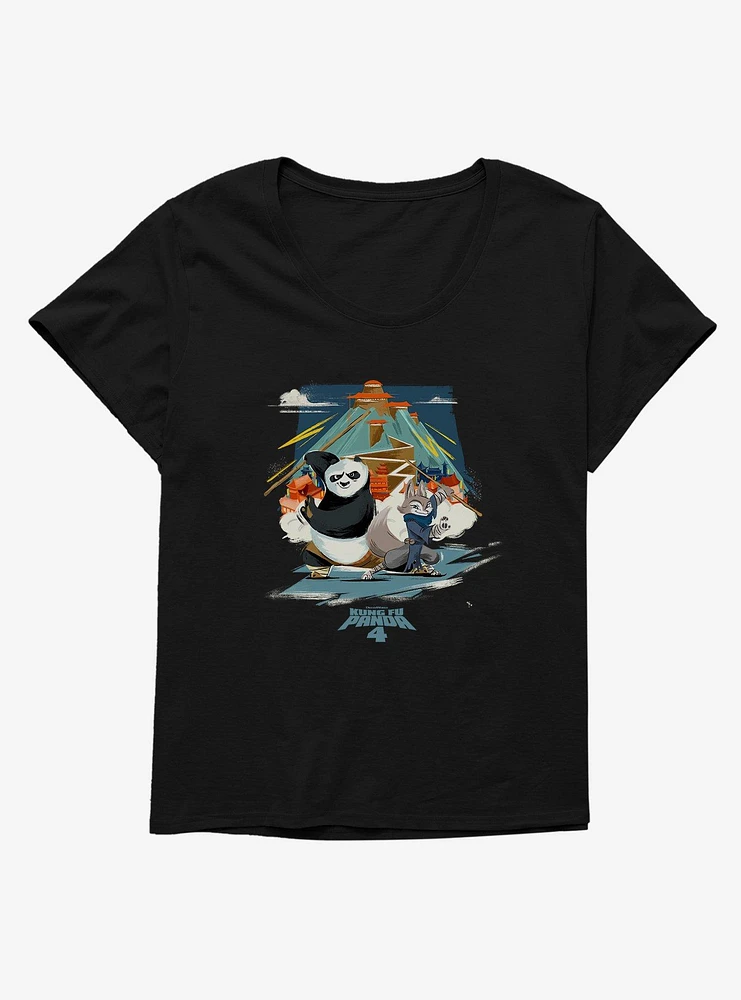 Kung Fu Panda 4 Adventure Girls T-Shirt Plus
